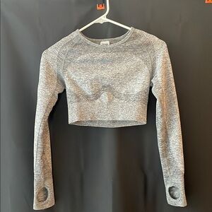 Gray Long Sleeve Women's Top